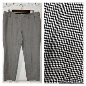 J.Crew Stretch Houndstooth Trousers Pants Size 14